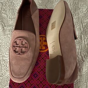 Tory Burch Pink Suede Loafers